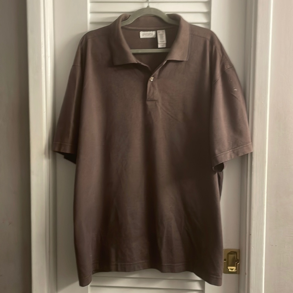 Concepts by Claiborne 2XL Brown Polo-See photo for spot that needs to be treated